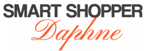 A black and orange logo for art show daphne.