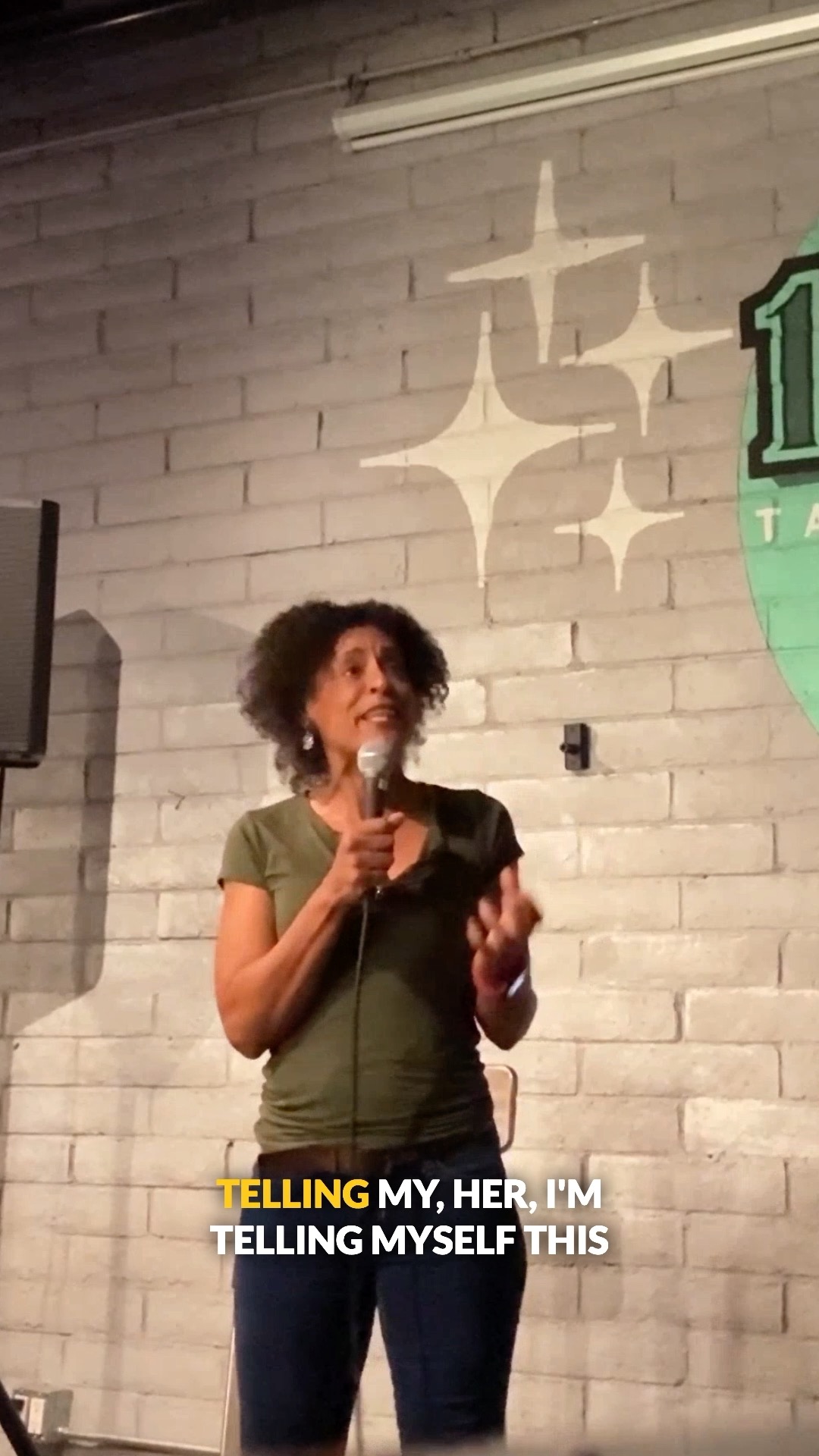 Daphne doing stand up comedy